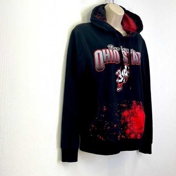 Recycled Karma - Ohio State Buckeyes Brutus Black And Red Graphic Hoodie Small - Picture 5 of 11